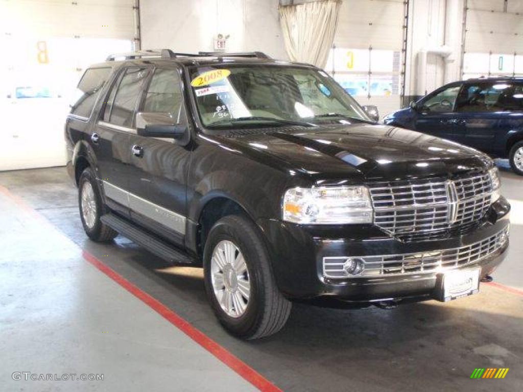 2008 Navigator Luxury 4x4 - Black / Stone photo #4