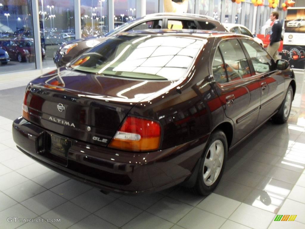1998 Altima GLE - Black Cherry Pearl Metallic / Tan photo #3