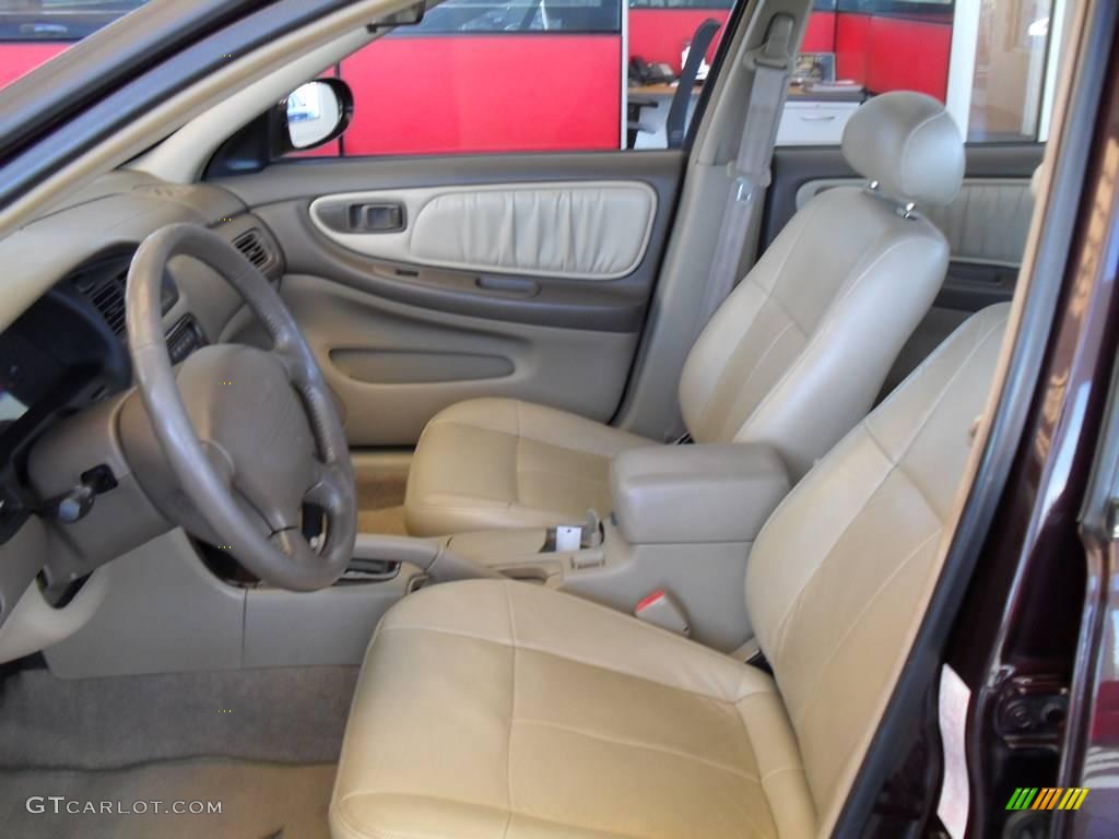 1998 Altima GLE - Black Cherry Pearl Metallic / Tan photo #14