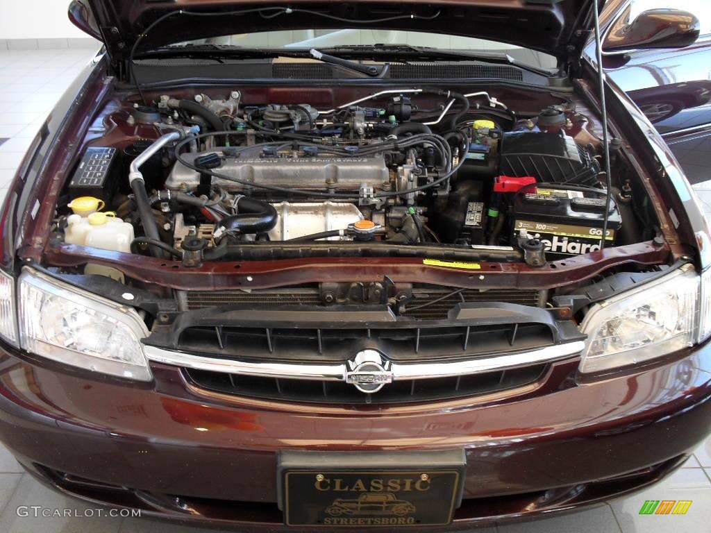 1998 Altima GLE - Black Cherry Pearl Metallic / Tan photo #36