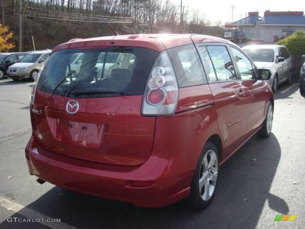 2006 MAZDA5 Sport - Cardinal Red Mica / Black photo #4