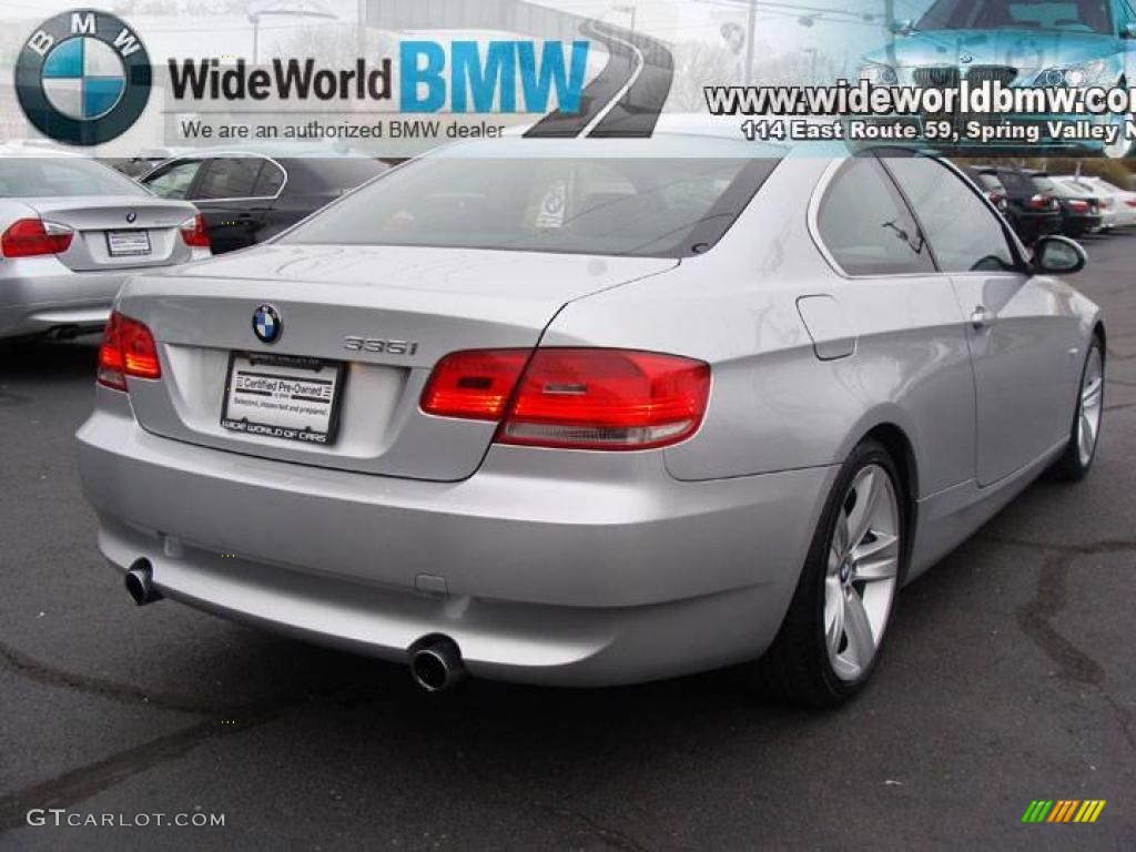 2007 3 Series 335i Coupe - Titanium Silver Metallic / Black photo #4