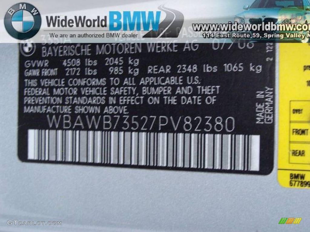 2007 3 Series 335i Coupe - Titanium Silver Metallic / Black photo #17
