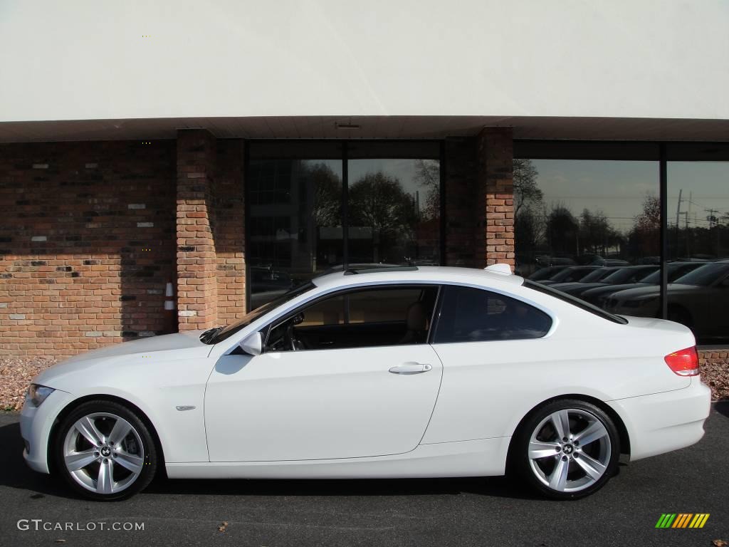 2007 3 Series 335i Coupe - Alpine White / Saddle Brown/Black photo #3