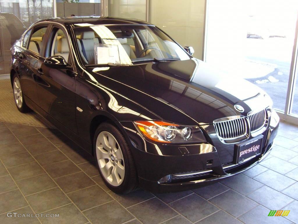 2008 3 Series 335xi Sedan - Black Sapphire Metallic / Beige Dakota Leather photo #1