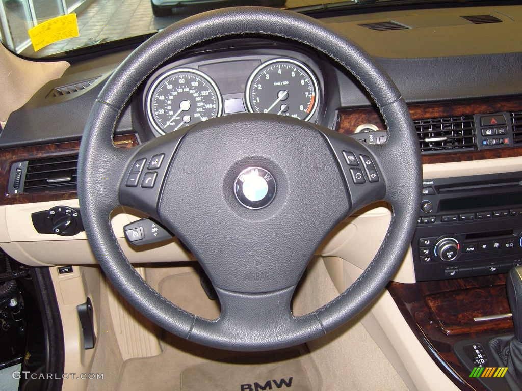 2008 3 Series 335xi Sedan - Black Sapphire Metallic / Beige Dakota Leather photo #10