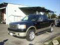 2008 Black Ford F150 Lariat SuperCrew 4x4  photo #2