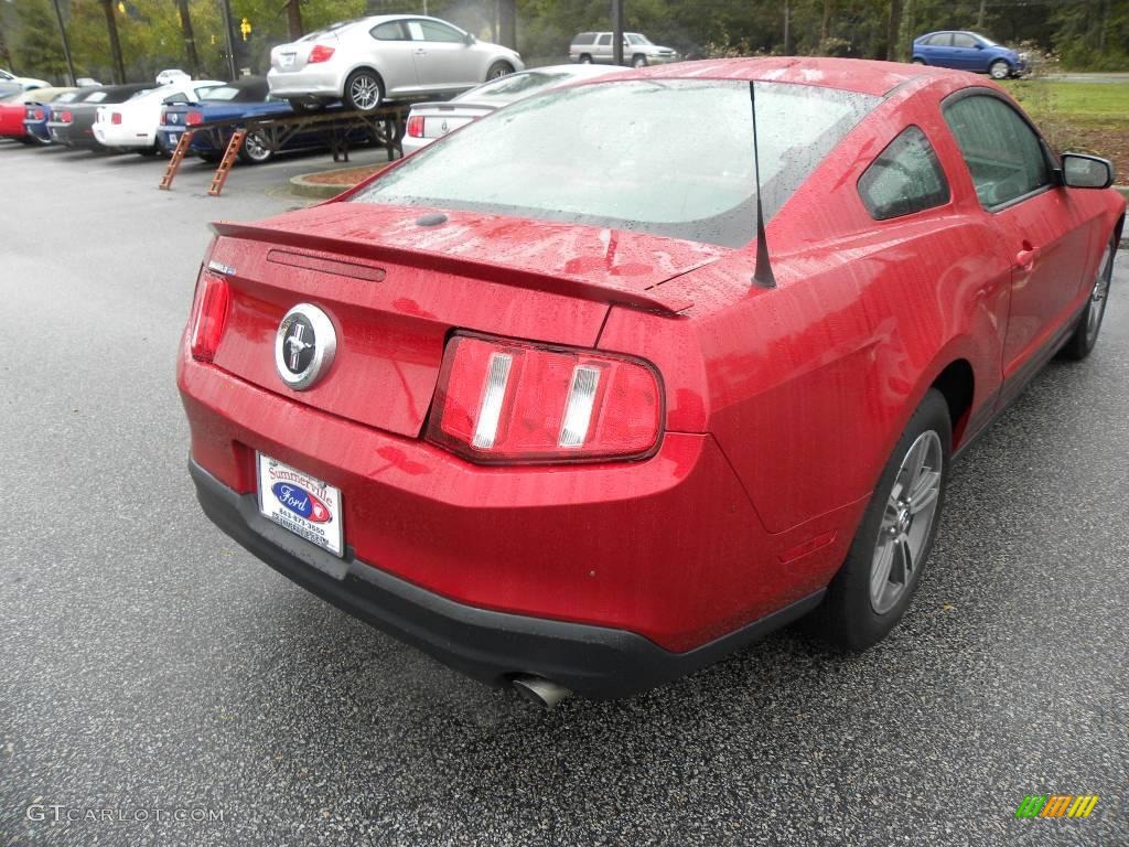 2010 Mustang V6 Premium Coupe - Red Candy Metallic / Saddle photo #9