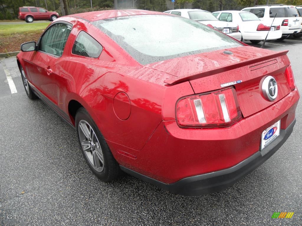 2010 Mustang V6 Premium Coupe - Red Candy Metallic / Saddle photo #11