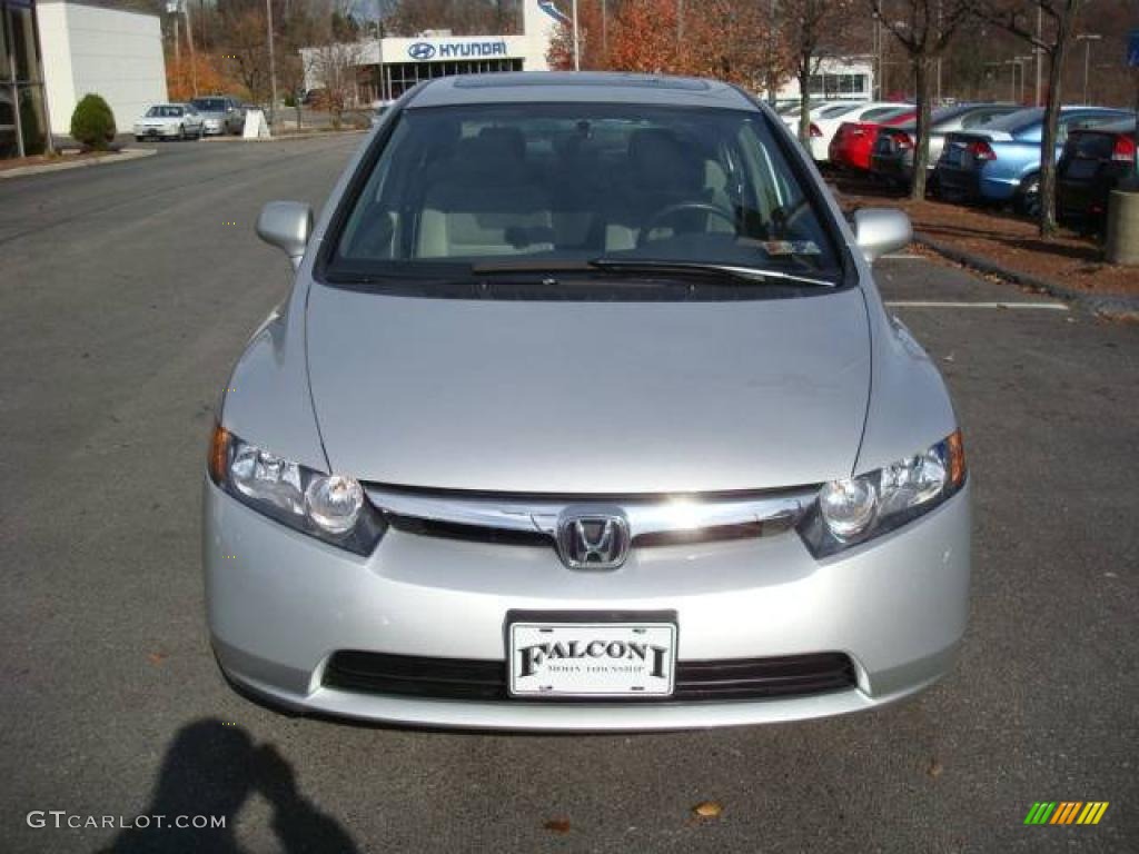 2007 Civic EX Sedan - Alabaster Silver Metallic / Gray photo #6