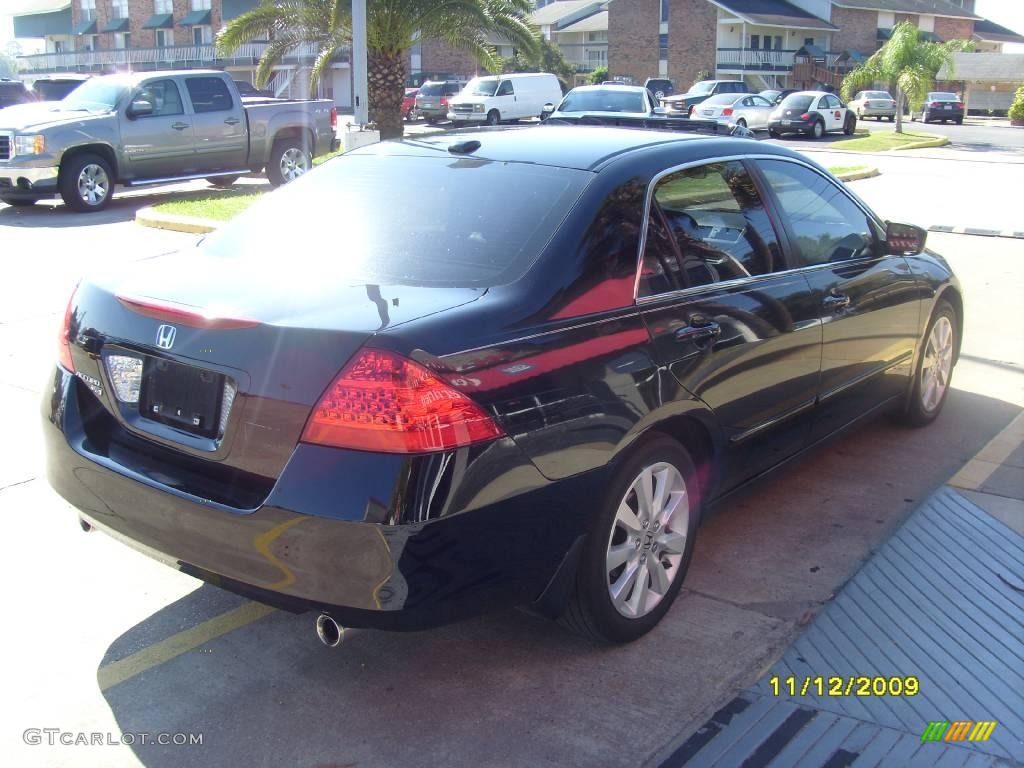 2007 Accord EX-L V6 Sedan - Nighthawk Black Pearl / Black photo #5