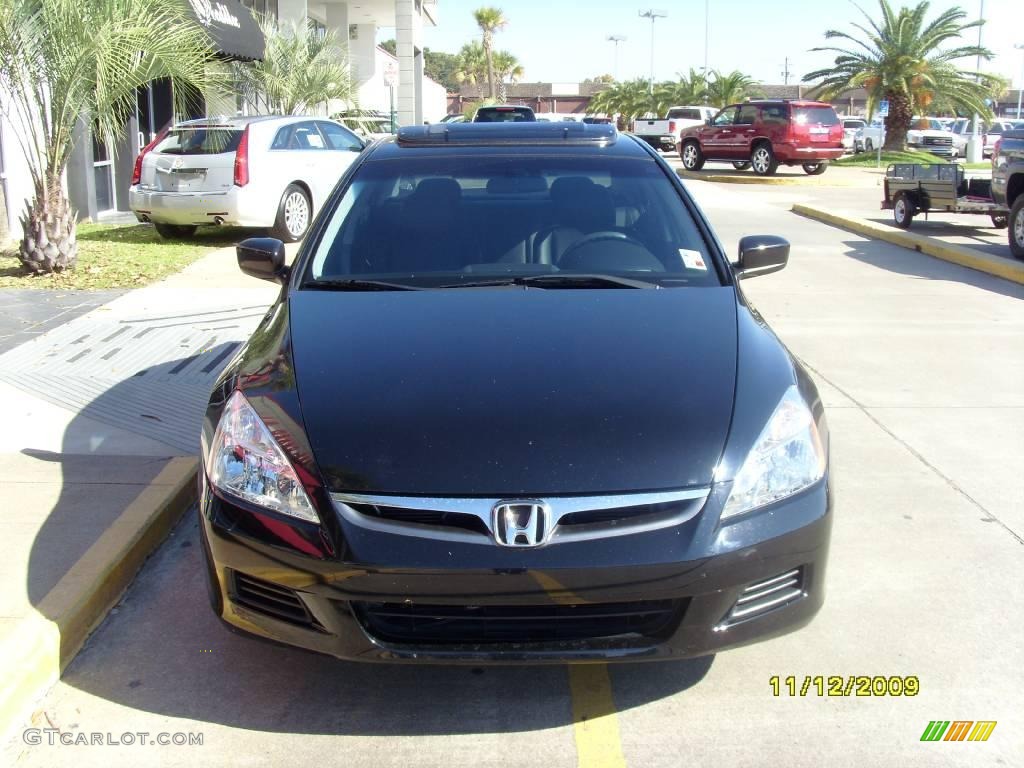 2007 Accord EX-L V6 Sedan - Nighthawk Black Pearl / Black photo #7