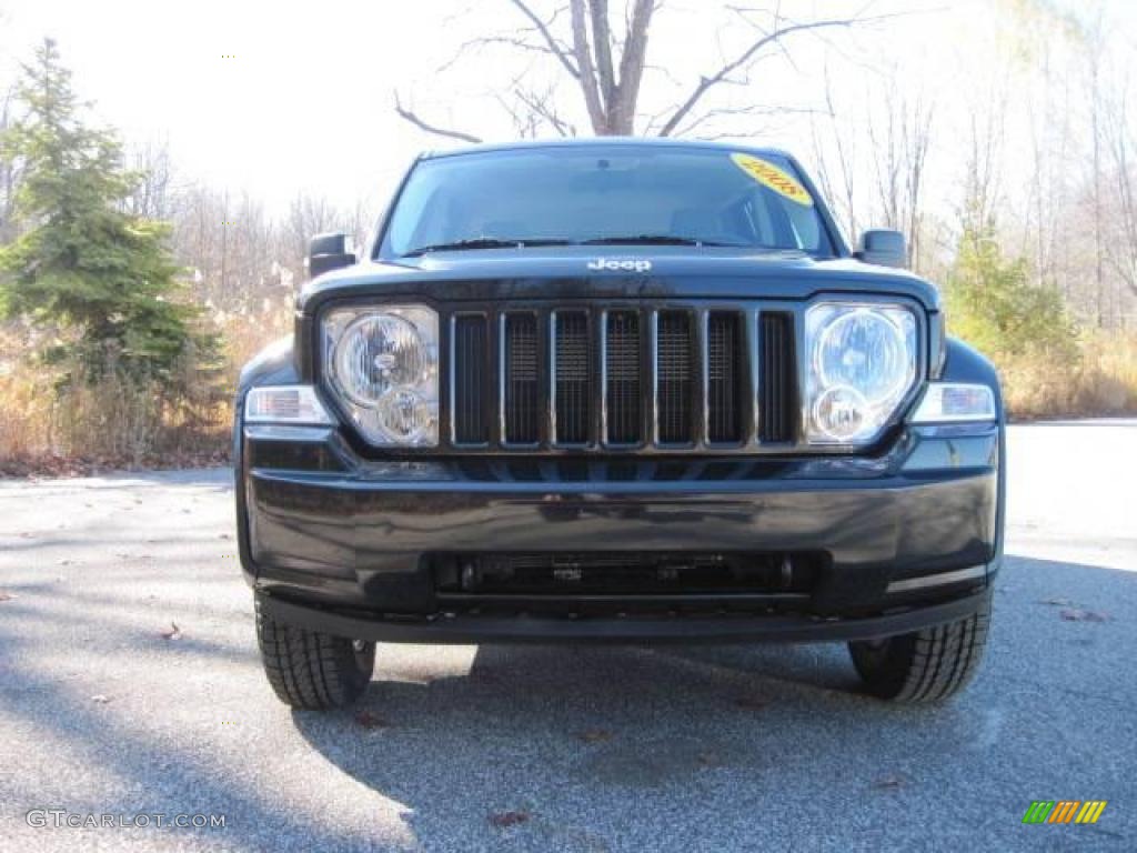 2008 Liberty Sport 4x4 - Brilliant Black Crystal Pearl / Pastel Slate Gray photo #2