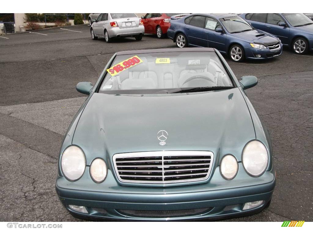 1999 CLK 320 Convertible - Mineral Green Metallic / Ash photo #2