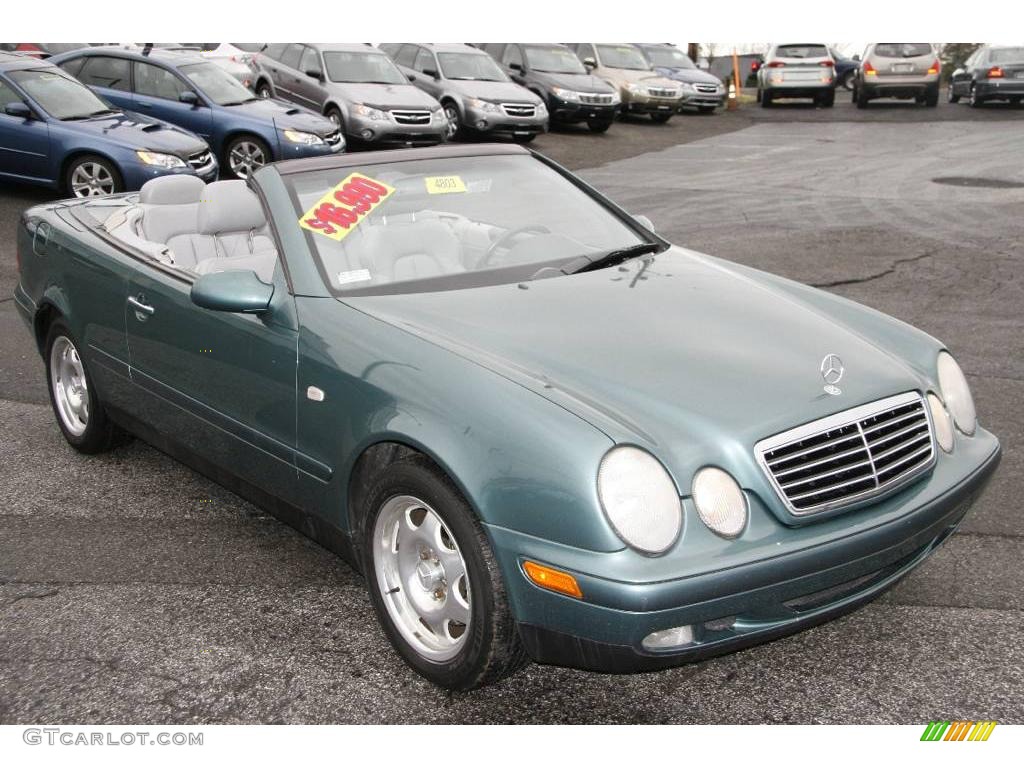 1999 CLK 320 Convertible - Mineral Green Metallic / Ash photo #3