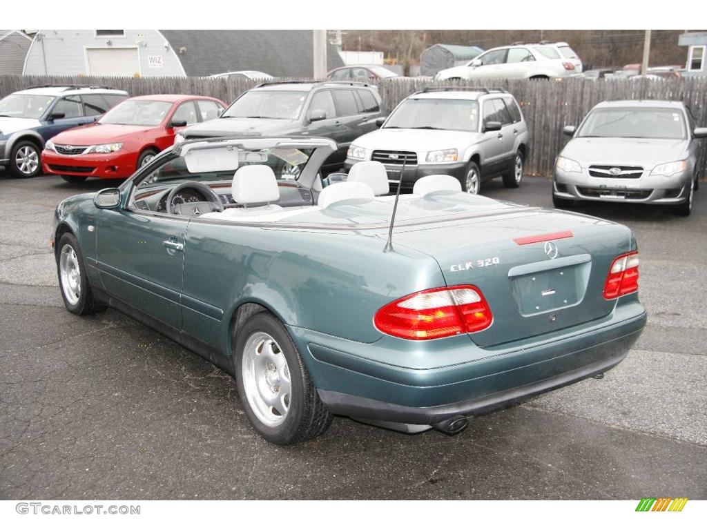 1999 CLK 320 Convertible - Mineral Green Metallic / Ash photo #8