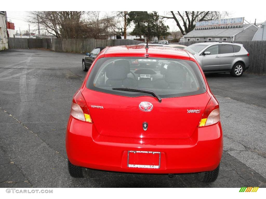 2007 Yaris 3 Door Liftback - Absolutely Red / Dark Charcoal photo #6