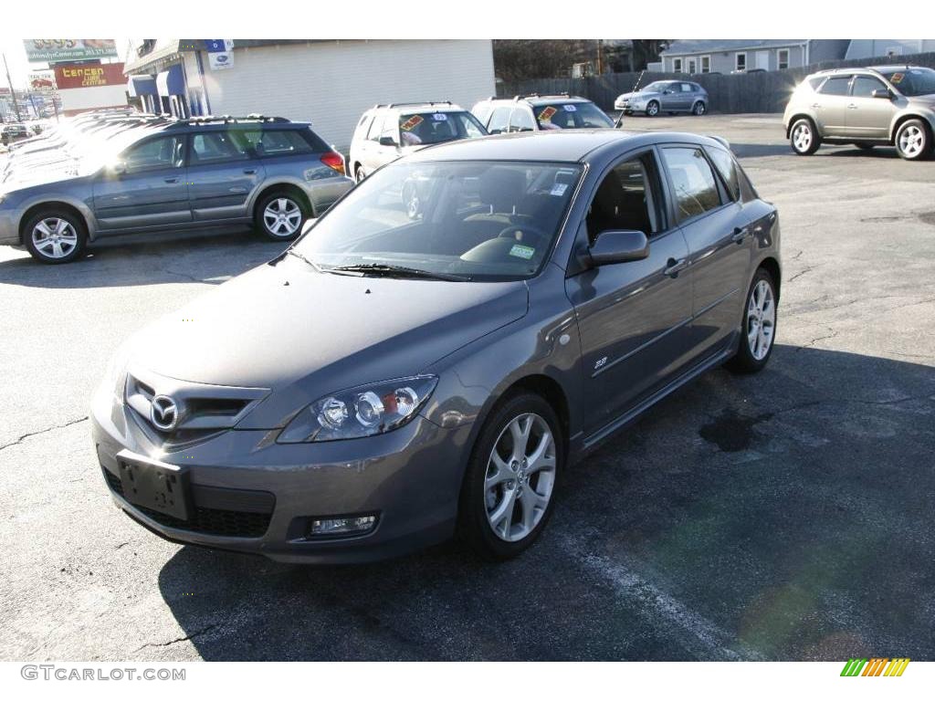 2007 MAZDA3 s Touring Hatchback - Galaxy Gray Mica / Black photo #1