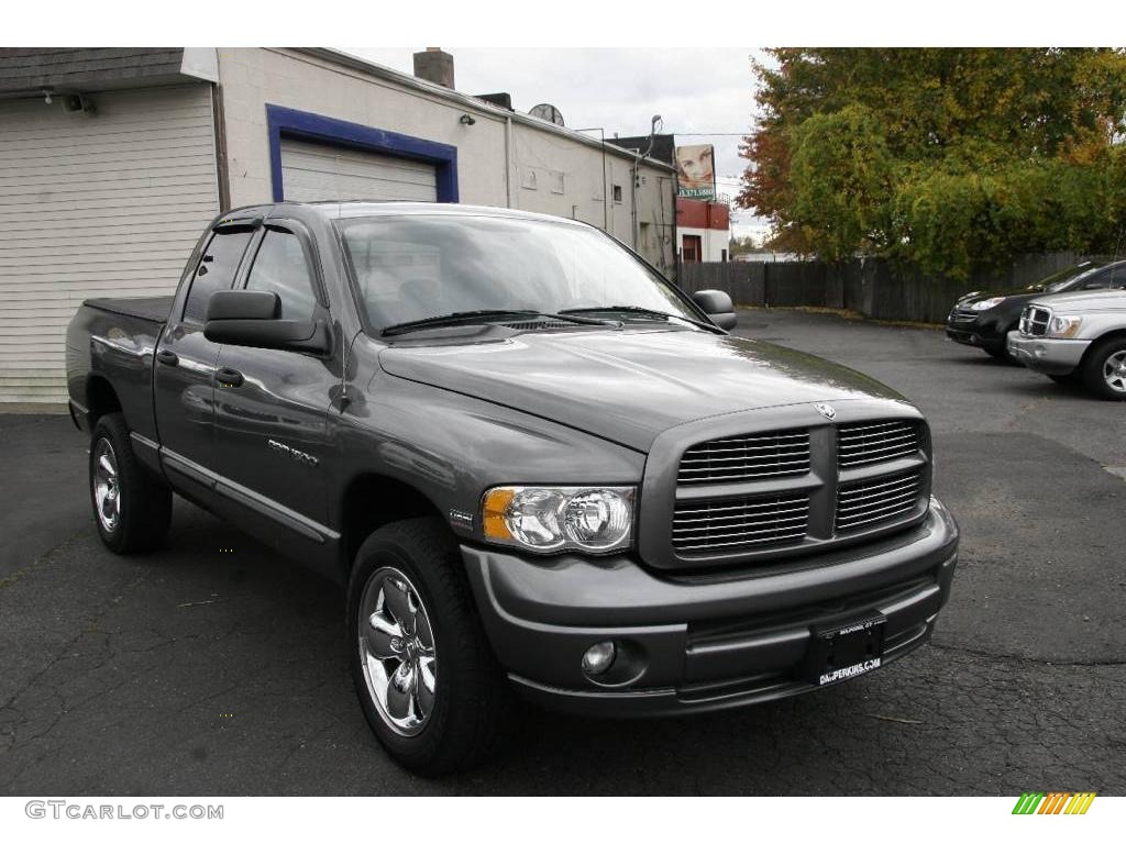 2005 Ram 1500 Laramie Quad Cab 4x4 - Mineral Gray Metallic / Dark Slate Gray photo #3