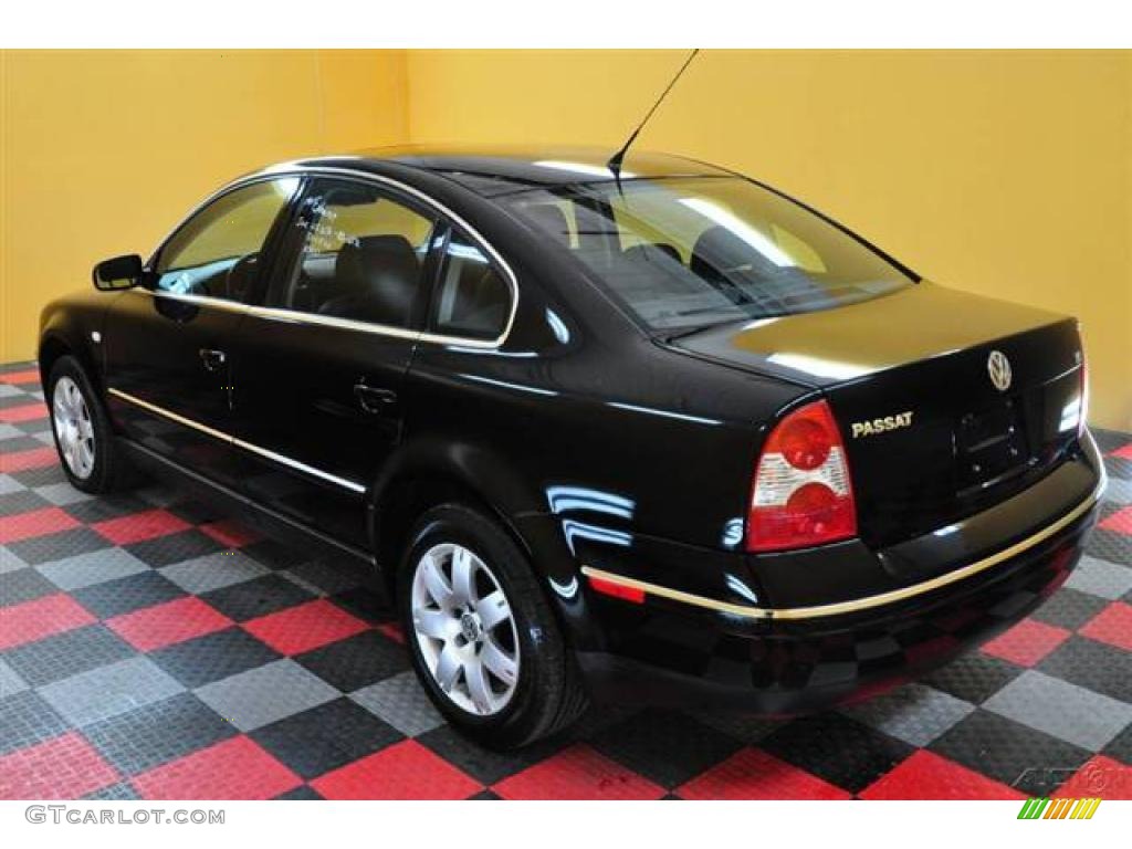 2001 Passat GLX Sedan - Black Magic Pearl / Black photo #4