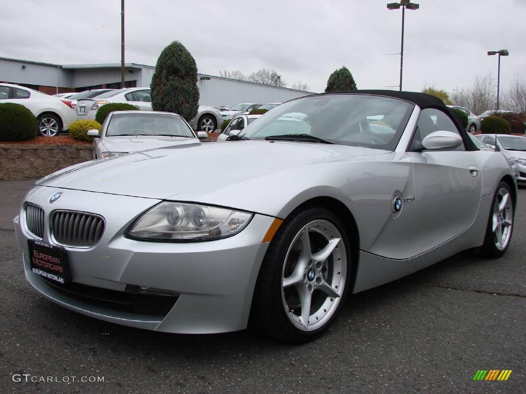 2006 Z4 3.0si Roadster - Titanium Silver Metallic / Black photo #1