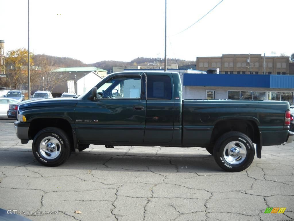 1999 Ram 1500 SLT Extended Cab 4x4 - Emerald Green Pearl / Agate Black photo #5