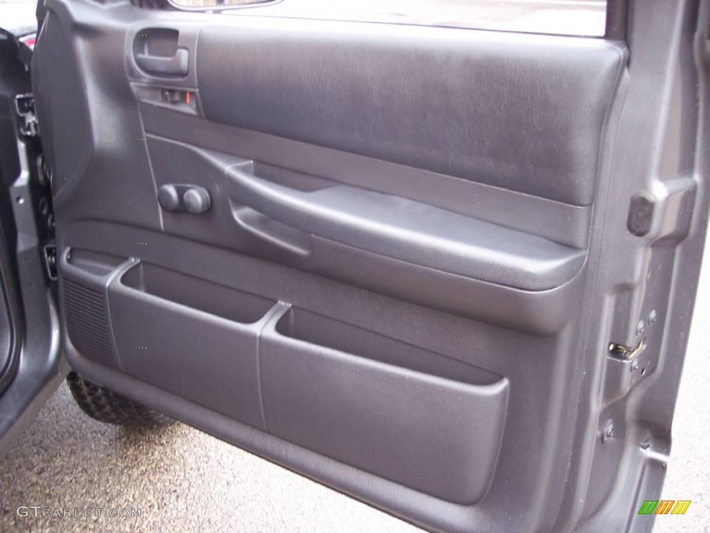 2002 Dakota SXT Regular Cab 4x4 - Graphite Metallic / Dark Slate Gray photo #35