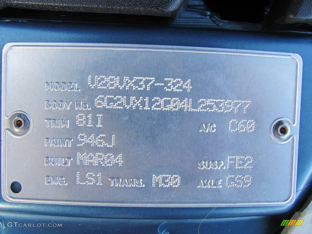 2004 GTO Coupe - Barbados Blue Metallic / Black photo #37
