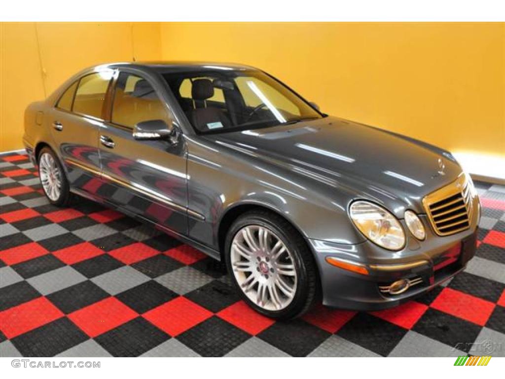 2008 E 550 Sedan - Flint Grey Metallic / Cognac Brown/Black photo #1