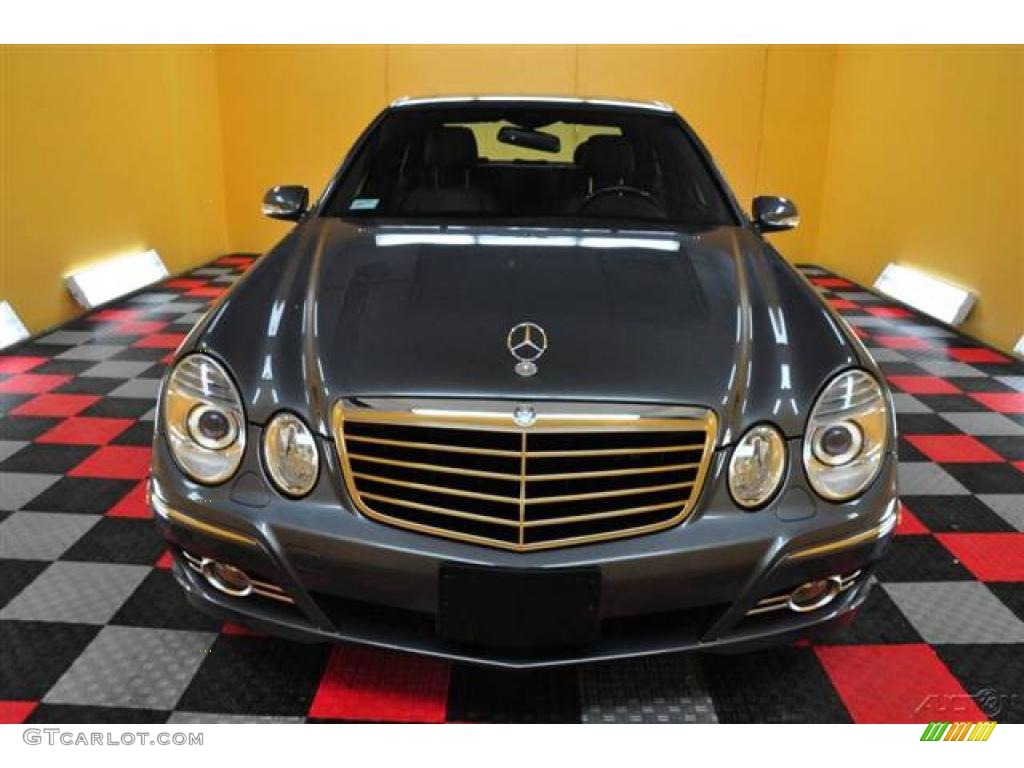 2008 E 550 Sedan - Flint Grey Metallic / Cognac Brown/Black photo #2