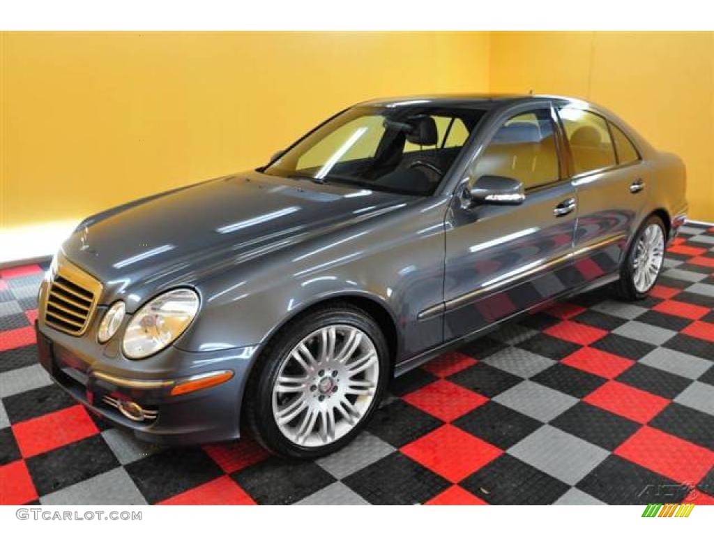 2008 E 550 Sedan - Flint Grey Metallic / Cognac Brown/Black photo #3