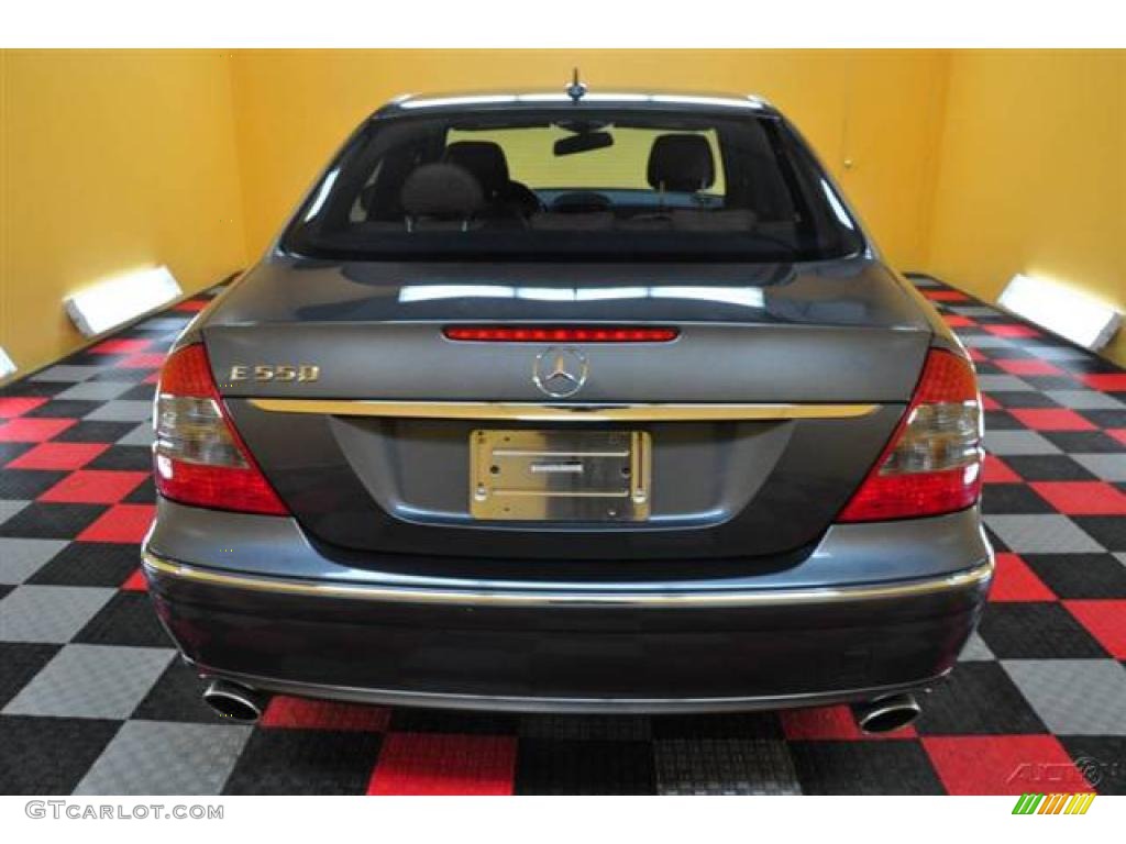 2008 E 550 Sedan - Flint Grey Metallic / Cognac Brown/Black photo #5