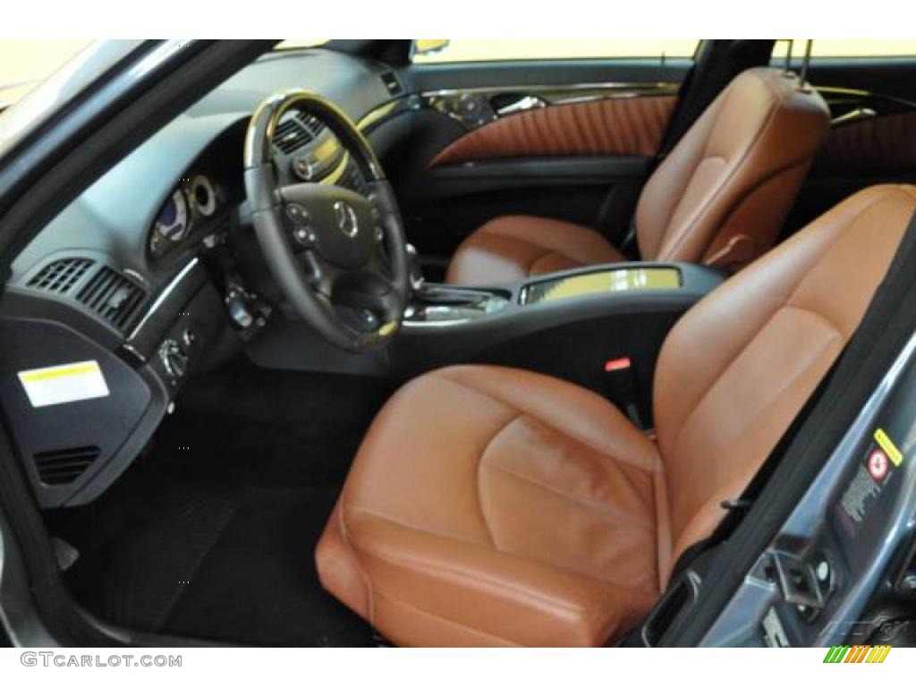 2008 E 550 Sedan - Flint Grey Metallic / Cognac Brown/Black photo #14