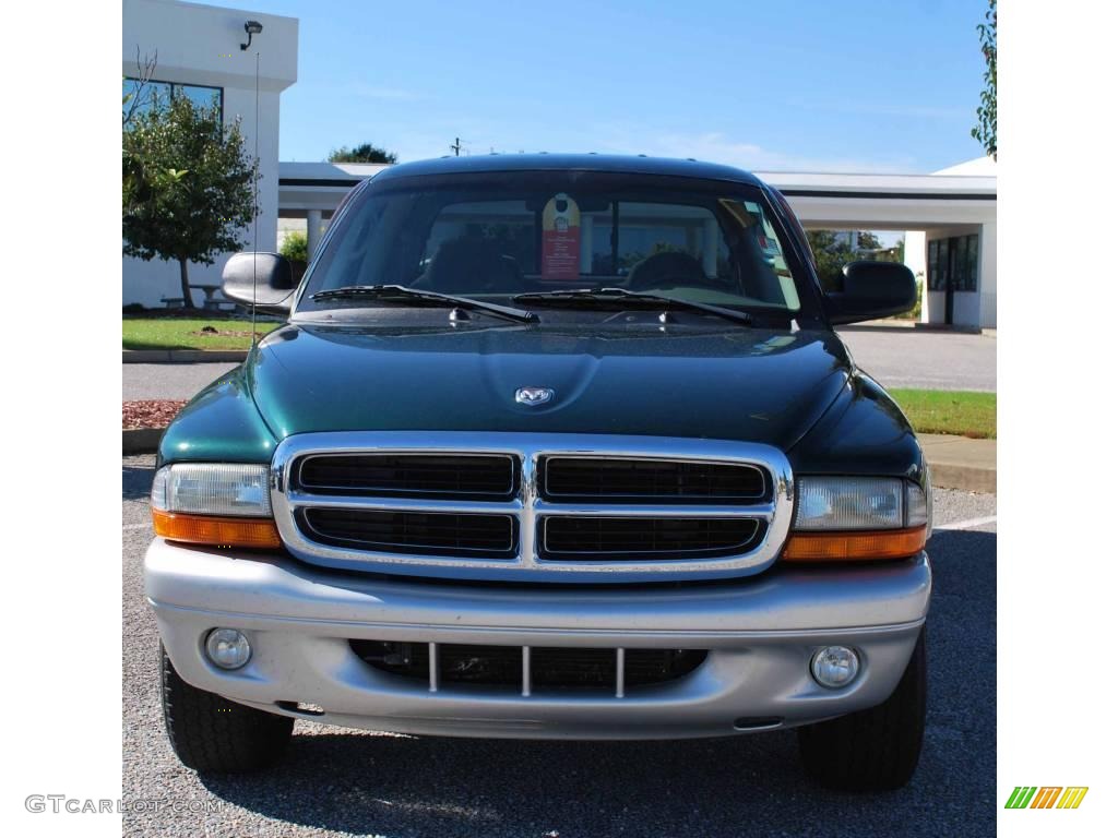 2002 Dakota SLT Quad Cab - Forest Green Pearl / Taupe photo #8