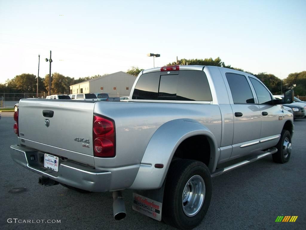 2008 Ram 3500 SLT Mega Cab 4x4 Dually - Bright Silver Metallic / Medium Slate Gray photo #3