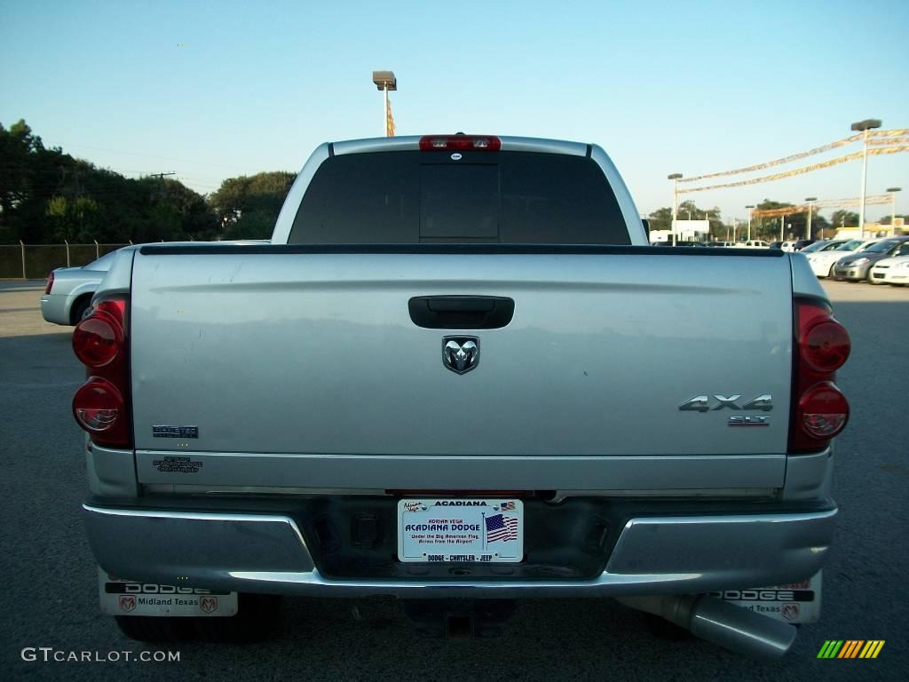 2008 Ram 3500 SLT Mega Cab 4x4 Dually - Bright Silver Metallic / Medium Slate Gray photo #4