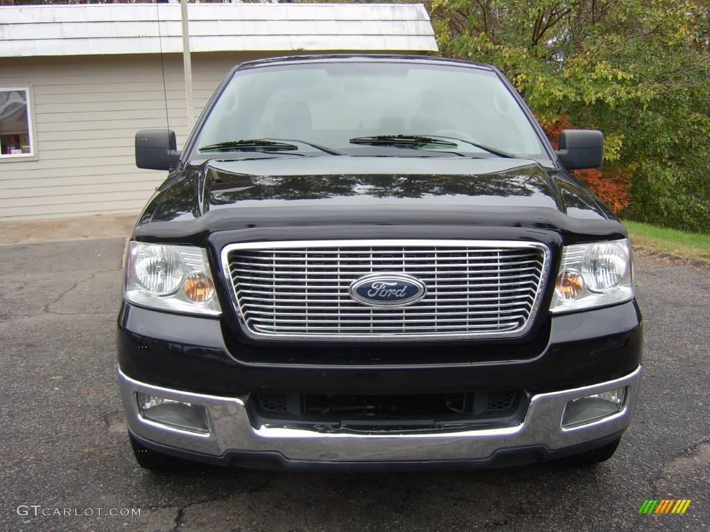 2004 F150 XLT SuperCab - Black / Medium/Dark Flint photo #2