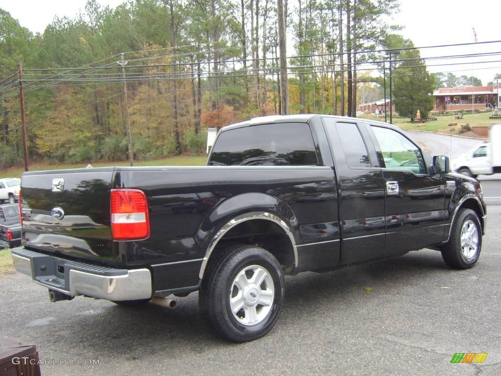 2004 F150 XLT SuperCab - Black / Medium/Dark Flint photo #4