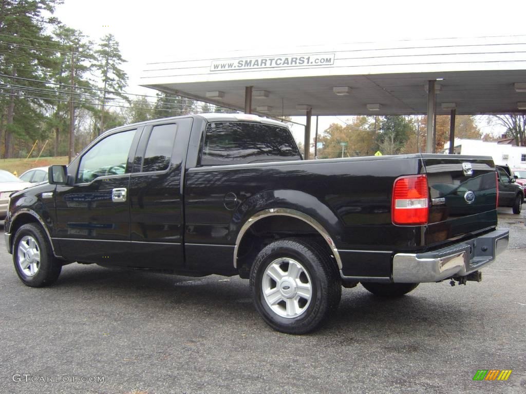 2004 F150 XLT SuperCab - Black / Medium/Dark Flint photo #6