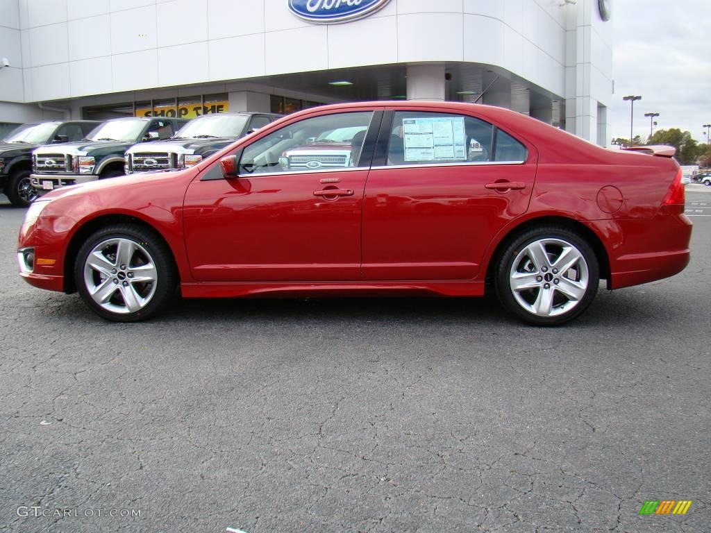 2010 Fusion Sport - Sangria Red Metallic / Charcoal Black/Sport Black photo #5