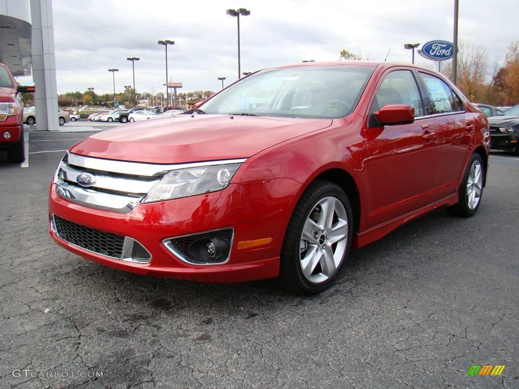 2010 Fusion Sport - Sangria Red Metallic / Charcoal Black/Sport Black photo #6