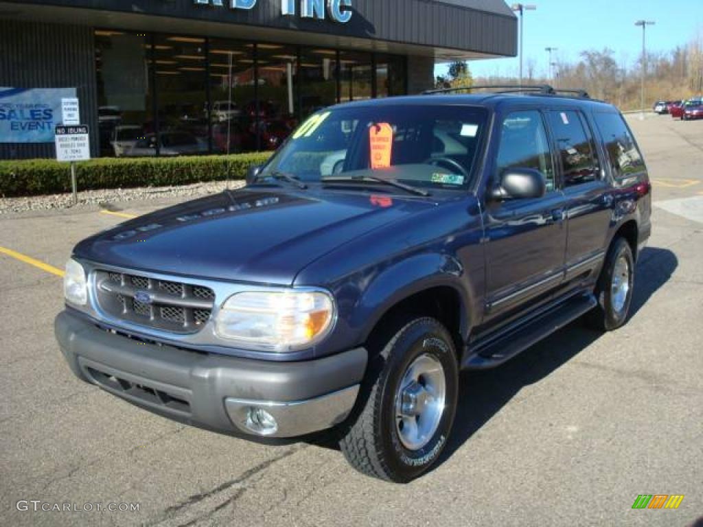 2001 Explorer XLT 4x4 - Medium Wedgewood Blue Metallic / Dark Graphite photo #11