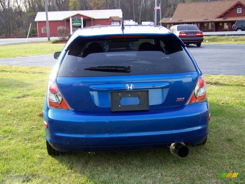 2003 Civic Si Hatchback - Vivid Blue / Black photo #6