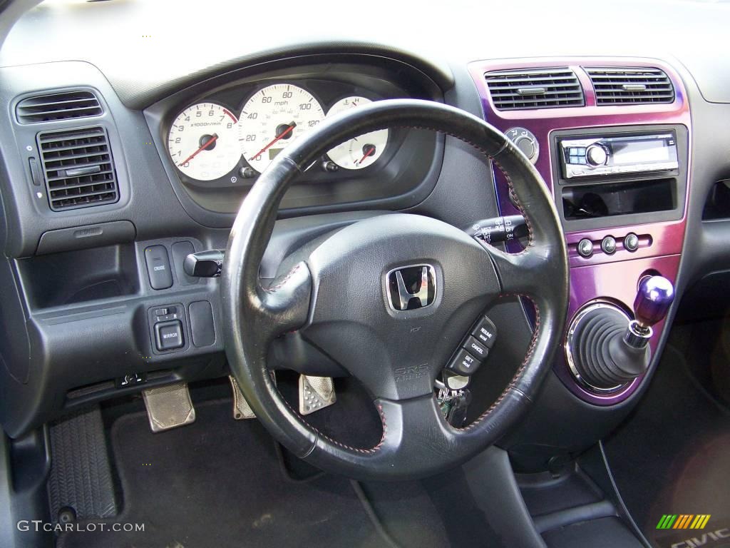 2003 Civic Si Hatchback - Vivid Blue / Black photo #19