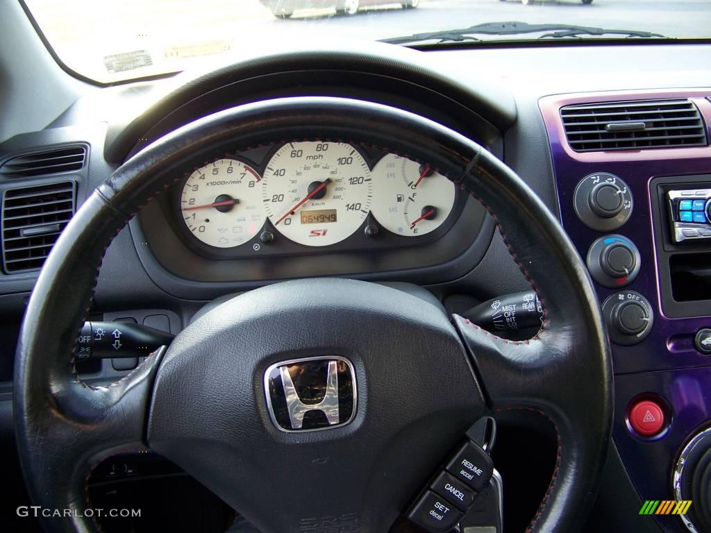 2003 Civic Si Hatchback - Vivid Blue / Black photo #21