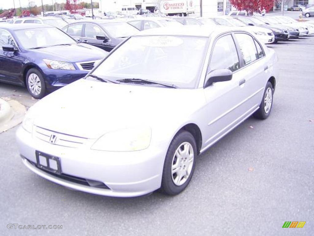 2001 Civic LX Sedan - Satin Silver Metallic / Gray photo #1