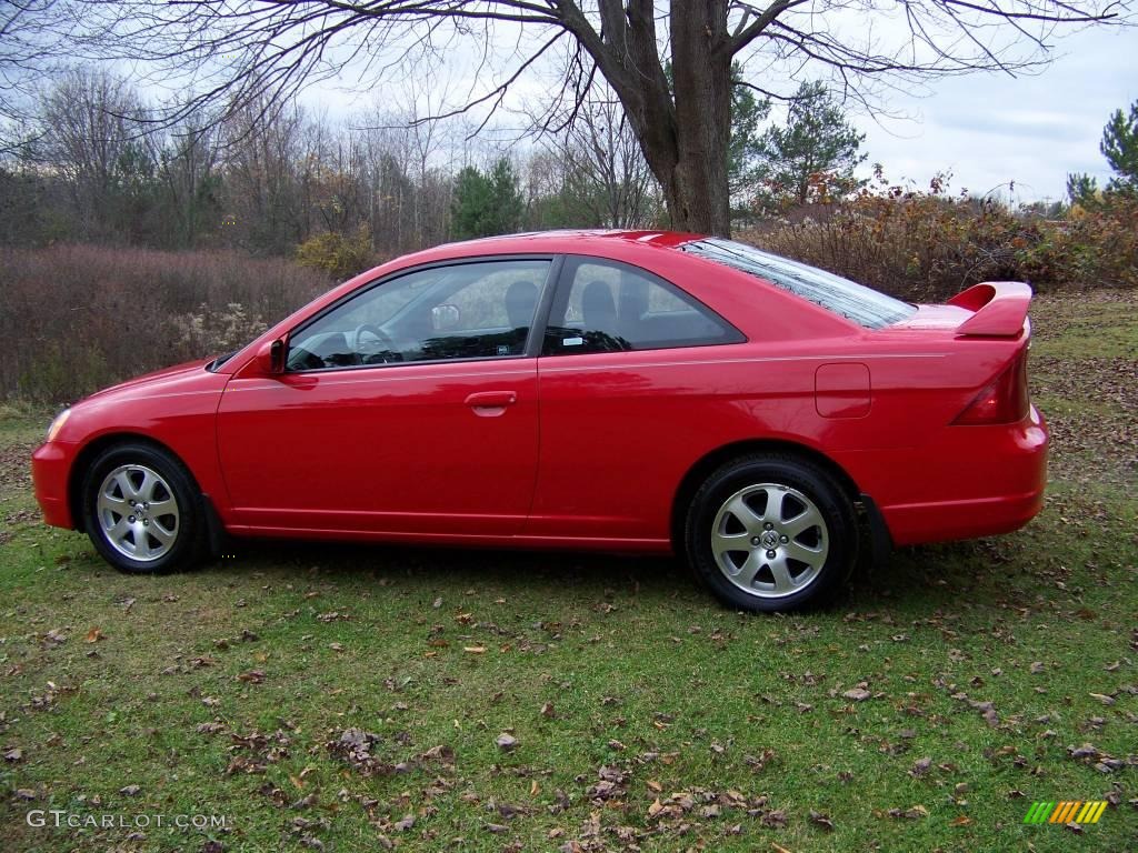 2003 Civic EX Coupe - Rallye Red / Black photo #5