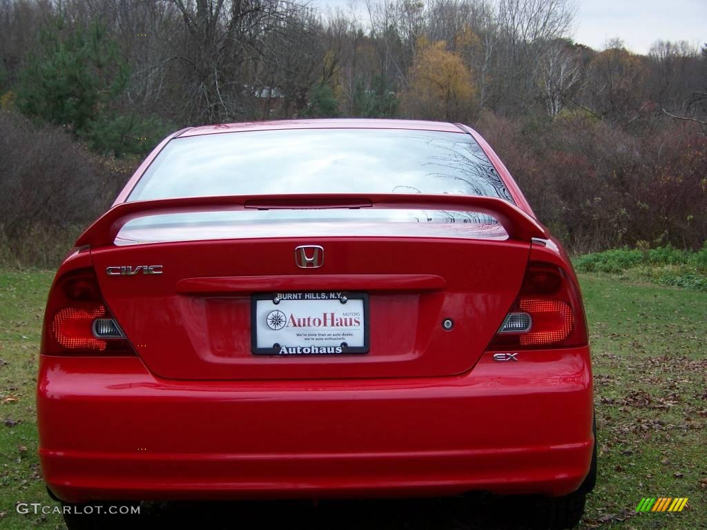 2003 Civic EX Coupe - Rallye Red / Black photo #11