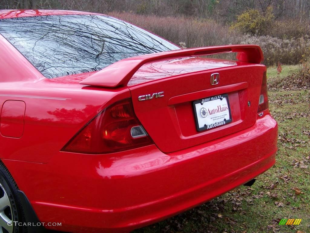 2003 Civic EX Coupe - Rallye Red / Black photo #13