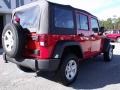 2010 Flame Red Jeep Wrangler Unlimited Sport 4x4  photo #8